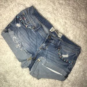 ✨Jean Shorts with Jeweled Detail!✨